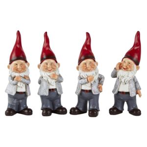 Set 4 figurine decorative de Crăciun KJ Collection Dwarfs, 20 cm