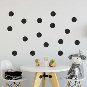 Set autocolante de perete North Carolina Scandinavian Home Decors Dot, negru