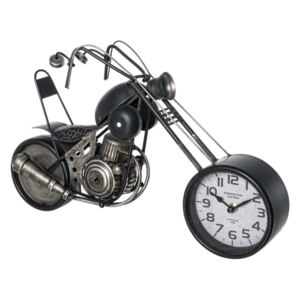 Ceas masa motocicleta metal negru alb Charles 45 cm x 13.5 cm x 28 h