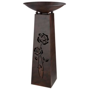 Suport flori Roses, metal, maro, 117x58 cm