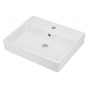Lavoar baie pe blat cu preaplin si orificiu pentru baterie Deante, Temisto 500x400x95 mm