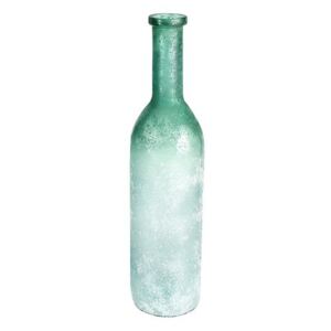 Vaza Sambia, sticla, alb verde, 50x14 cm