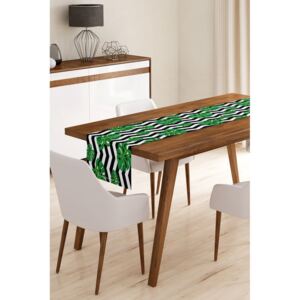 Napron din microfibră pentru masă Minimalist Cushion Covers Jungle Stripes, 45 x 145 cm
