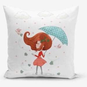 Față de pernă Minimalist Cushion Covers Girl With Umbrella, 45 x 45 cm
