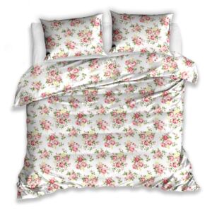 Lenjerie de pat din bumbac pentru pat dublu, cu 2 fețe de pernă CARBOTEX Rosie, 220 x 200 cm
