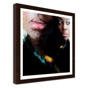 CARO Imagine în cadru - Portrait Of A Mysterious Woman 30x30 cm Maro