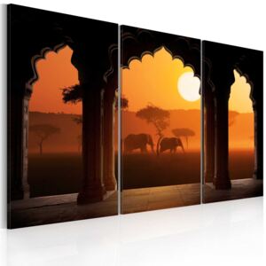 Tablou - The tranquillity of Africa - triptych 60x40 cm