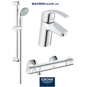 Set complet baterii baie dus cu termostat Grohe Grohtherm 800