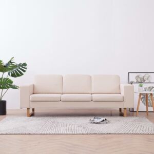 Canapea cu 3 locuri crem material textil