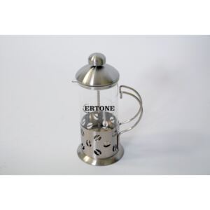 Infuzor ceai si cafea Ertone, 800 ml, sticla, inox, argintiu
