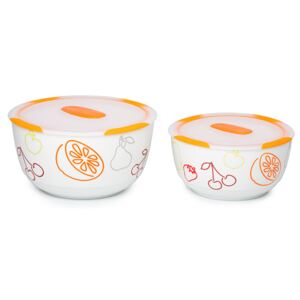Set 2 boluri ceramice pentru salate Oursson BS4781RC/OR, 1700/3000 ml, Portocaliu