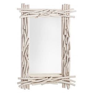 Oglinda decorativa din lemn de tec Sahel Ivoir, L90xl60 cm