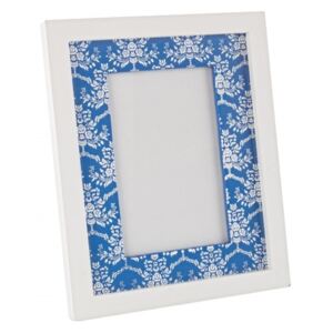 Rama foto decorativa din MDF Paros Alb / Albastru, 18 x 22 cm