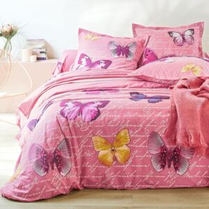 Astoreo Lenjerie de pat Lucie roz fată de pernă 65x65cm(cu tiv)