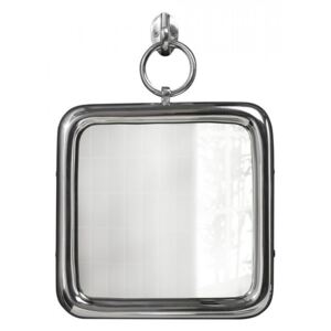 Oglinda patrata argintie din metal 27x27 cm Portrait Invicta Interior