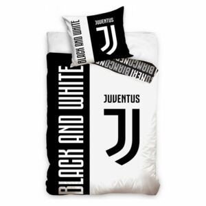 Lenjerie de pat FC Juventus Bianco e Neri, 140 x 200 cm, 70 x 90 cm