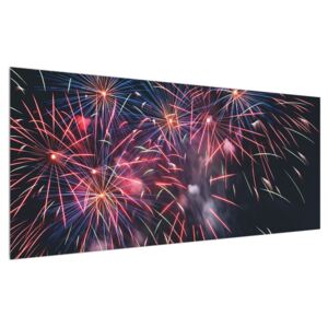 Tablou cu artificii (Modern tablou, 120x50 cm)