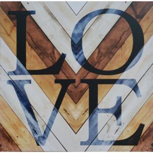 Tablou pe pânză - Wood love, 70x70 cm