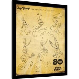 Looney Tunes - Bugs Bunny The Evolution Of An Icon Afiș înrămat