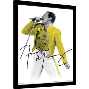 Afiș înrămat Freddie Mercury - Yellow Jacket