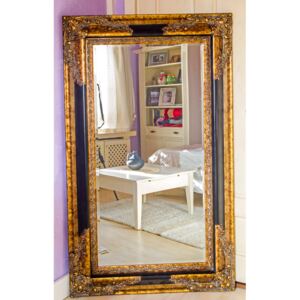 Baroque crystal mirror wood frame