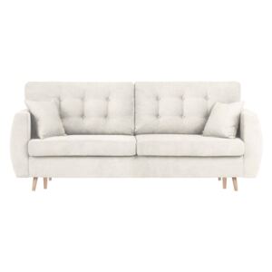 Canapea extensibilă cu 3 locuri și spațiu pentru depozitare Cosmopolitan design Amsterdam, 231 x 98 x 95 cm, argintiu
