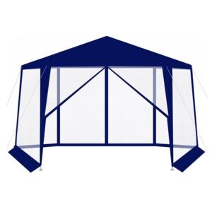 Cort Pavilion hexagonal pentru Curte sau Gradina cu 6 laturi, plasa de tantari, 2x2x2m, culoare bleumarin