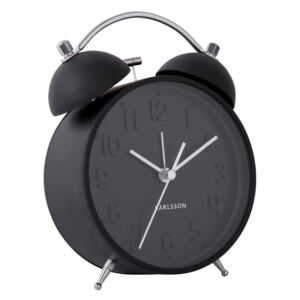 Ceas deșteptător Karlsson Iconic, ø 11 cm, negru