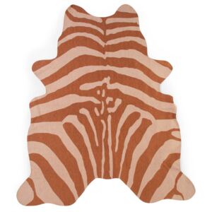 Covor Bumbac Childhome 145x160 cm, Zebra Nude