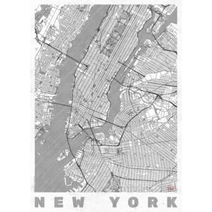 Harta New York, Hubert Roguski, (30 x 40 cm)