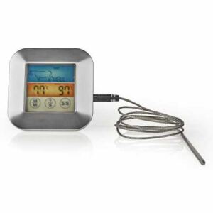 Termometru digital pentru carne Nedis, 0 - 250 C, ecran color, cronometru