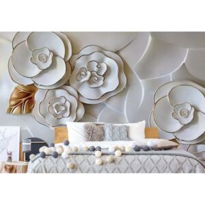 Fototapet - Modern Luxury Flowers 3D Vliesová tapeta - 416x254 cm