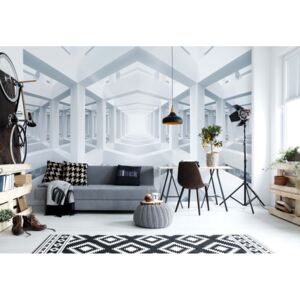 Fototapet - 3D Modern Architecture White Vliesová tapeta - 312x219 cm