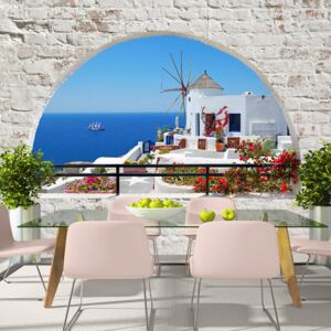 Fototapet - Summer in Santorini 350x245 cm