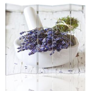 CARO Paravan - A Bouquet Of Lavender | cinci păr?i | unilateral 180x150 cm