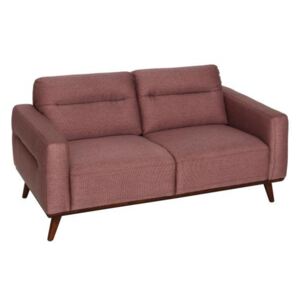 Canapea textil roz cu 2 locuri Sofa Pink Weave