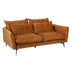 Canapea textil galben ocru cu 2 locuri Sofa Ochre