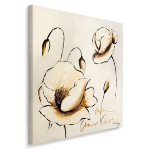 CARO Tablou pe pânză - Flowers 20x20 cm