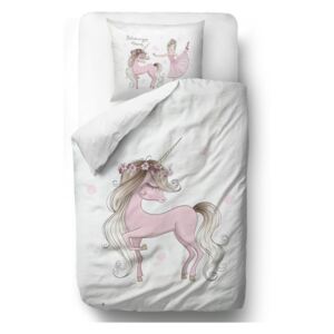 Lenjerie de pat din bumbac pentru copii Mr. Little Fox Believe in Dreams, 100 x 130 cm