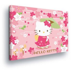 Tablou - Floral Hello Kitty 60x40 cm