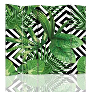 CARO Paravan - Leafy Composition | cinci păr?i | unilateral 180x150 cm