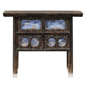 Consola din lemn cu detalii albastre 111x45cm Shanxi Versmissen