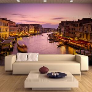 Bimago Fototapet - City of lovers, Venice by night 200x154 cm