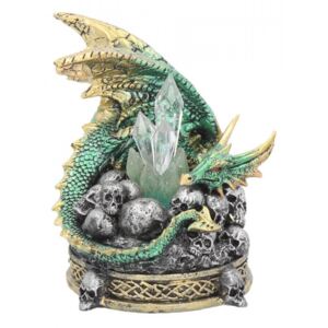 Statueta dragon cu led Cripta cu cristale 11.5 cm