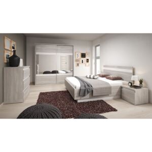 Set dormitor 5 piese din pal MONTREAL WHITE