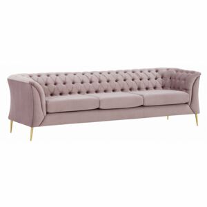 Canapea cu 3-locuri de lux, roz învechit, NIKOL 3 ML