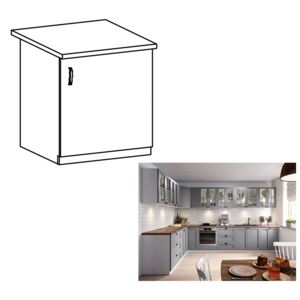 Cabinet inferior, gri mat/alb, model dreapta, LAYLA D601F