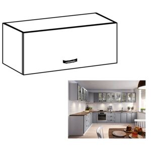Cabinet superior, alb/gri mat, LAYLA G80K