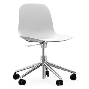 Scaun ergonomic Form Swivel Office by Normann Copenhagen in White / Aluminium
