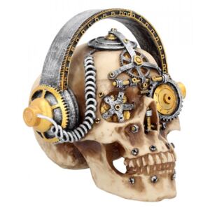 Statueta craniu steampunk Techno Talk 19 cm